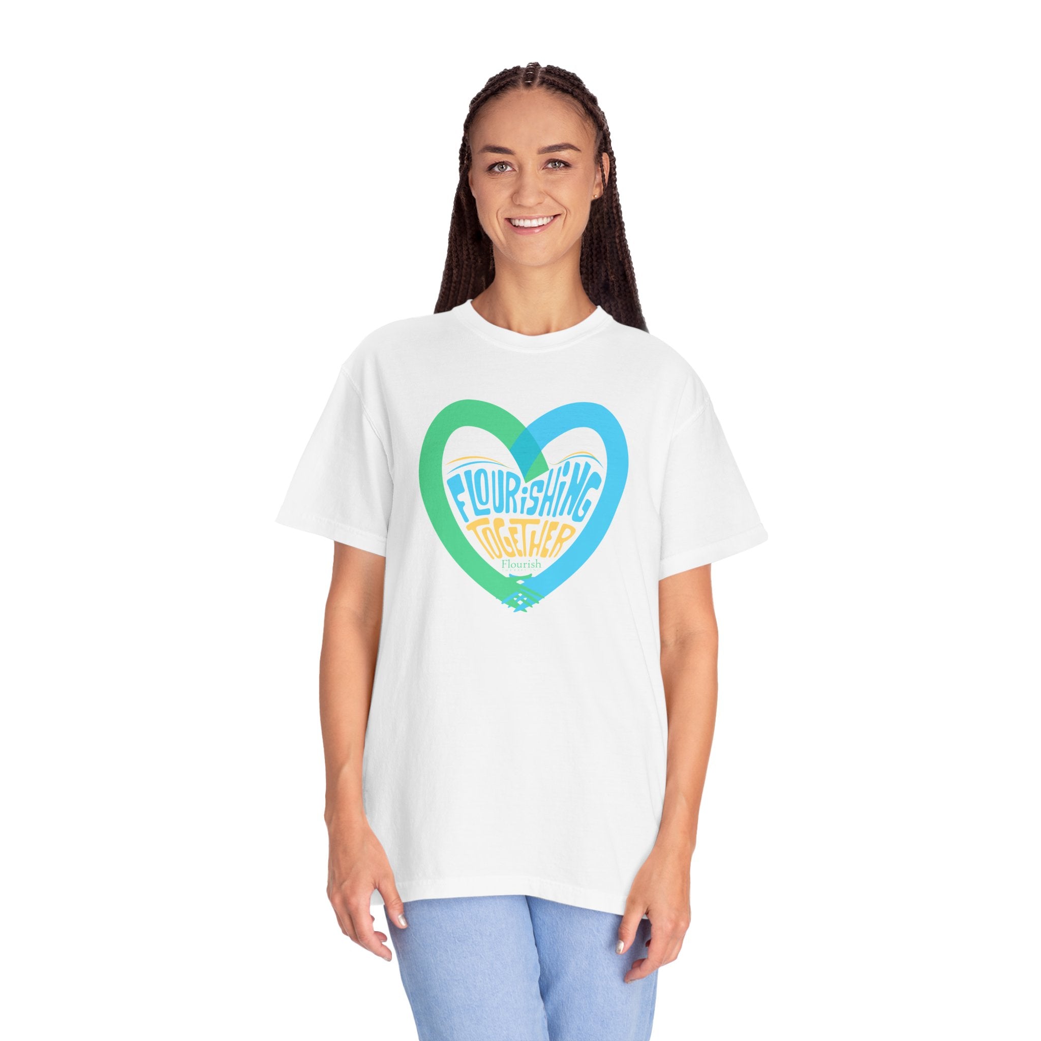 Heart Hands Flourishing Together T-Shirt – Flourish Therapy Collection